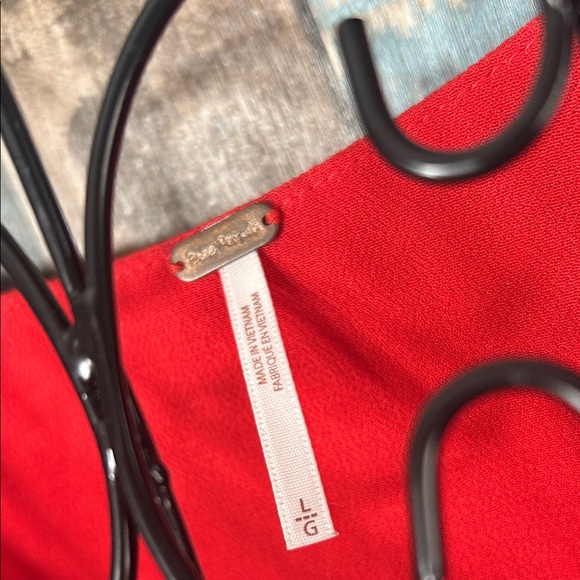 Free people  Red Floral Long Sleeve Dress - Picture 2 of 16